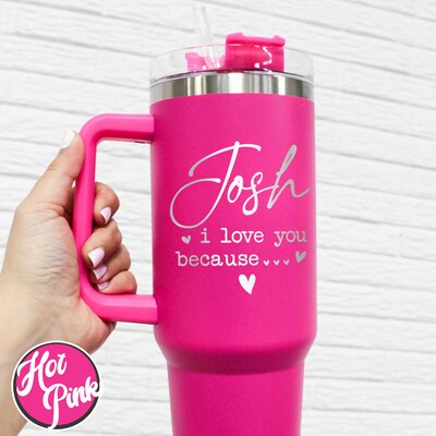 I Love You For Your Personality Tumbler 40oz, Valentines Laser Tumbler, Valentines Laser Engraved Tumblers, Personalized Valentines Day Gift - image3